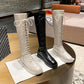 Soft Leather Boots 2021 Autumn and Winter Knight Boots Tall But Knee Boots Are Thin Martin Boots