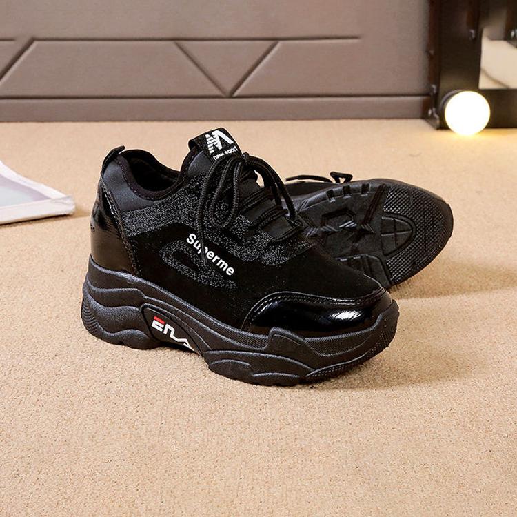 Women Platform Chunky Sneakers Increasing Casual Vulcanize Shoes Luxury Dad Shoes Female Sneakers