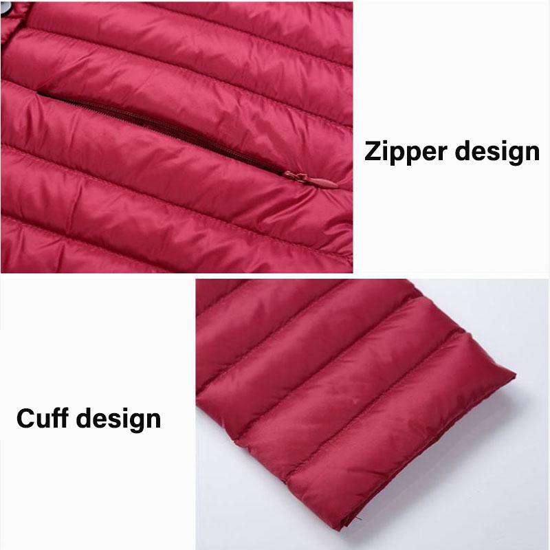 Long Down Jacket Women's Winter Lightweight Over-the-knee Korean Slim Slimming Stand-up Collar Super Lightweight Jacket