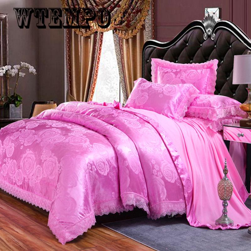 Luxury Jacquard Bedding Set Queen/King Size Royal Bed Set Duvet Cover Bedsheet Pillowcase