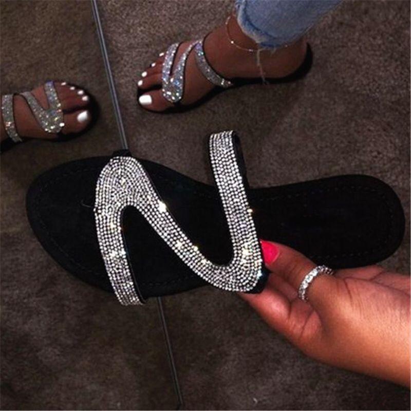 Women Summer Flat Bling Slippers Transparent Soft Jelly Shoes Female Flip Flops Sandals Outdoor Beach Ladies Slides Plus Size