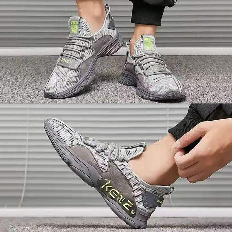 Casual Sports Clearance Men's Shoes Korean Trend Wild Running Shoes Lightweight Wear-resistant Fashion Youth Travel Shoes