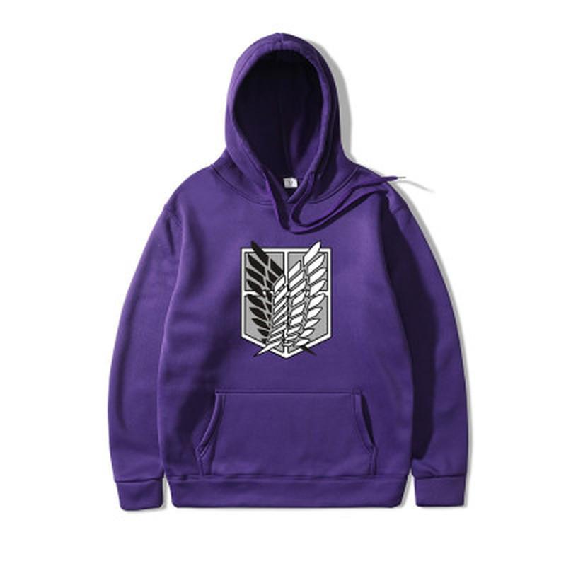 Japanese Anime Graphic Hoodies Attacking Titan Kawaii Attack on Titan Harajuku Sweatshirt 11 Colors