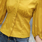 Women's Spring and Autumn Shirt V-neck Loose Solid Color Short Top