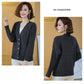 Autumn and Winter Plus Size Sweater Cardigan Solid Color Short Coat Simple Casual Middle-aged Female Jacket