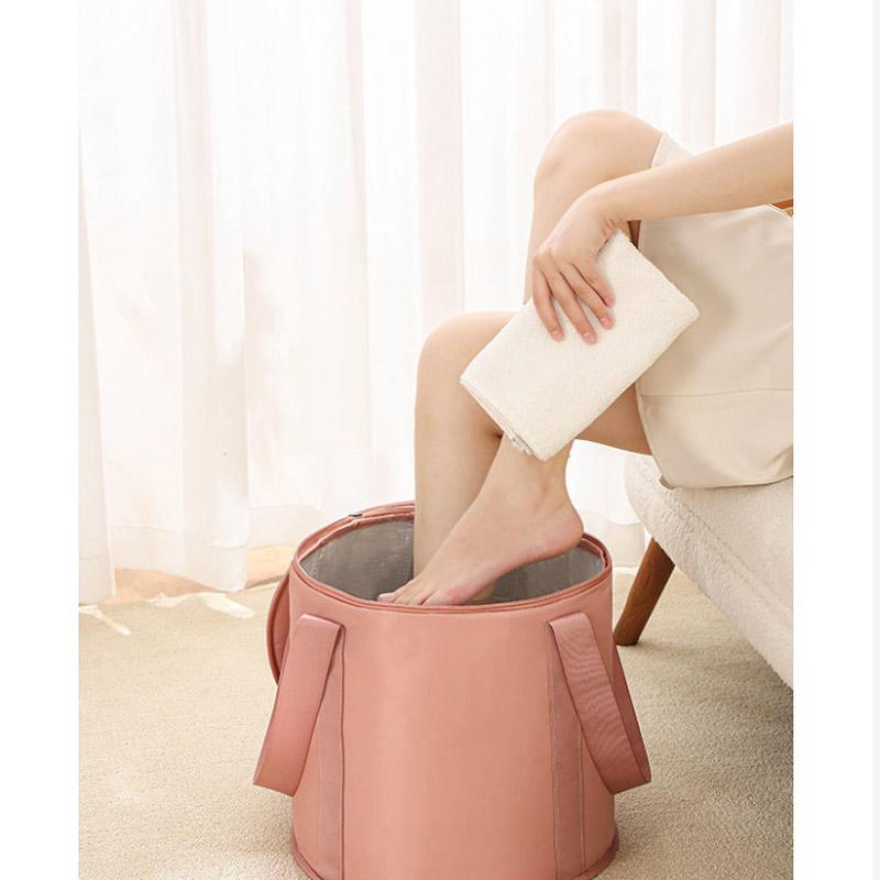 Foot Soaking Bucket Portable Foldable Foot Soaking Bag Over Calf Outdoor Travel Artifact Water Basin Washbasin Foot Basin Thickening Heat Preservation