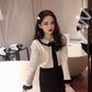 Knitwear Autumn and Winter New Female Foreign Body Slim Slimming Wooden Ear Long-sleeved Shirt