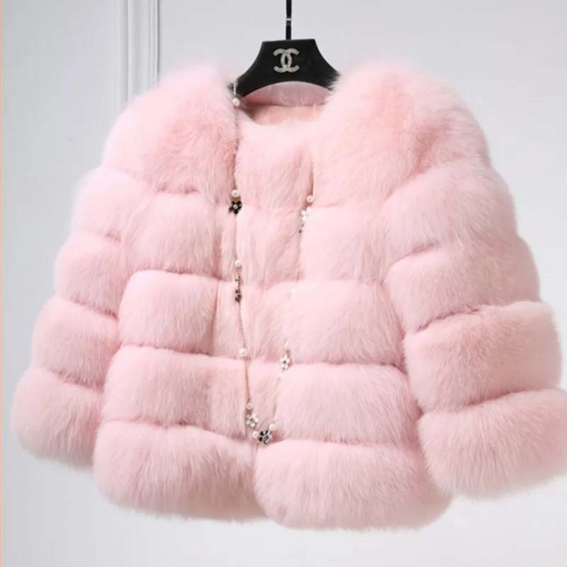 2021 New Faux Fur Coat Women's Autumn and Winter Fashion Temperament Coat Ladies Warm Vest