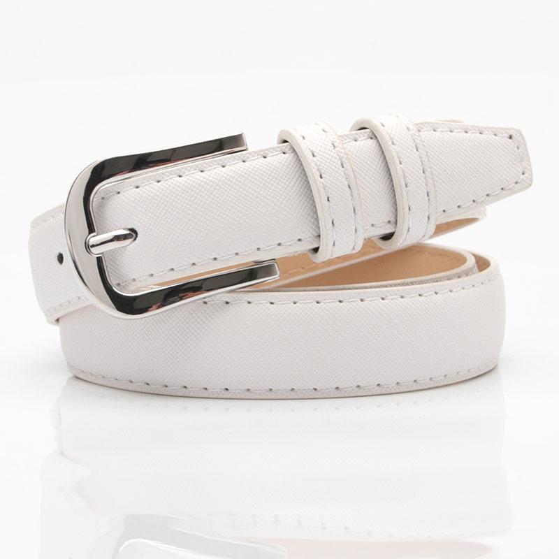 Women Belt Simple Pin Buckle Wild Decoration Black Belt Cross Pattern Wide Belt