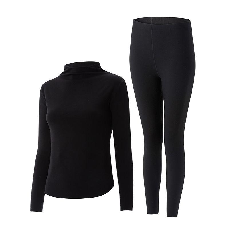 Women Long Sleeve Thermal Underwear Women Winter Thicken Tight Suit Sexy Pajamas Autumn Spring Windproof Soft Lining Comfortable Breathable Versatile