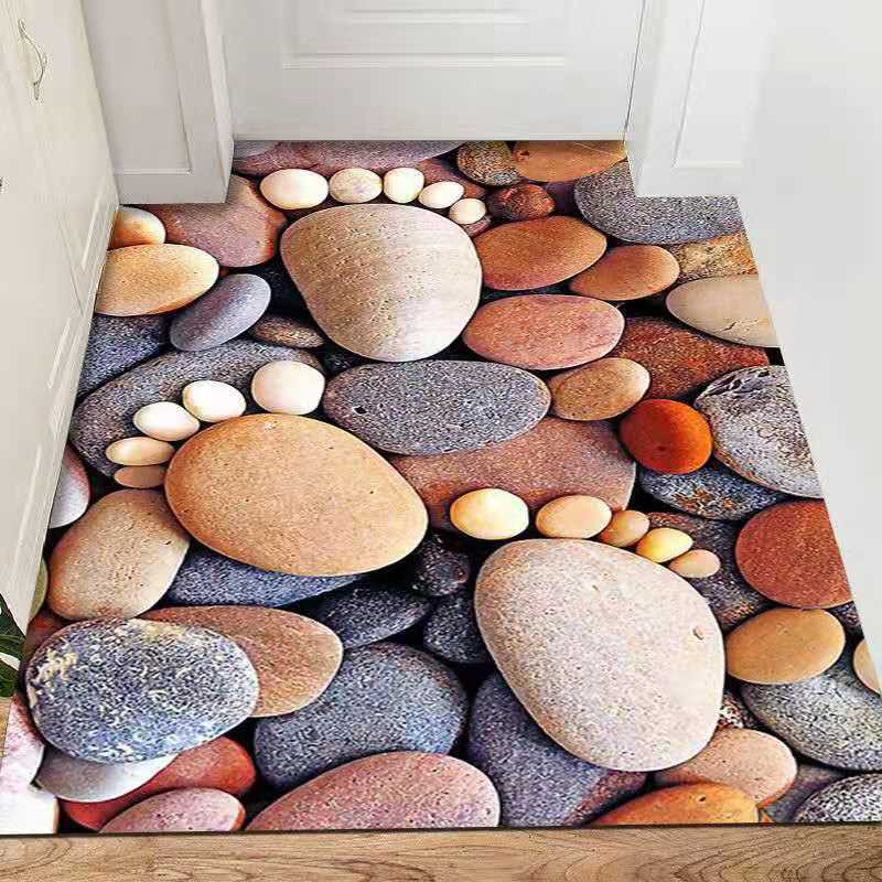 3D Door-to-door Floor Mat Door Mat Home Bedroom Living Room Bathroom Non-slip Absorbent Machine Washable Carpet