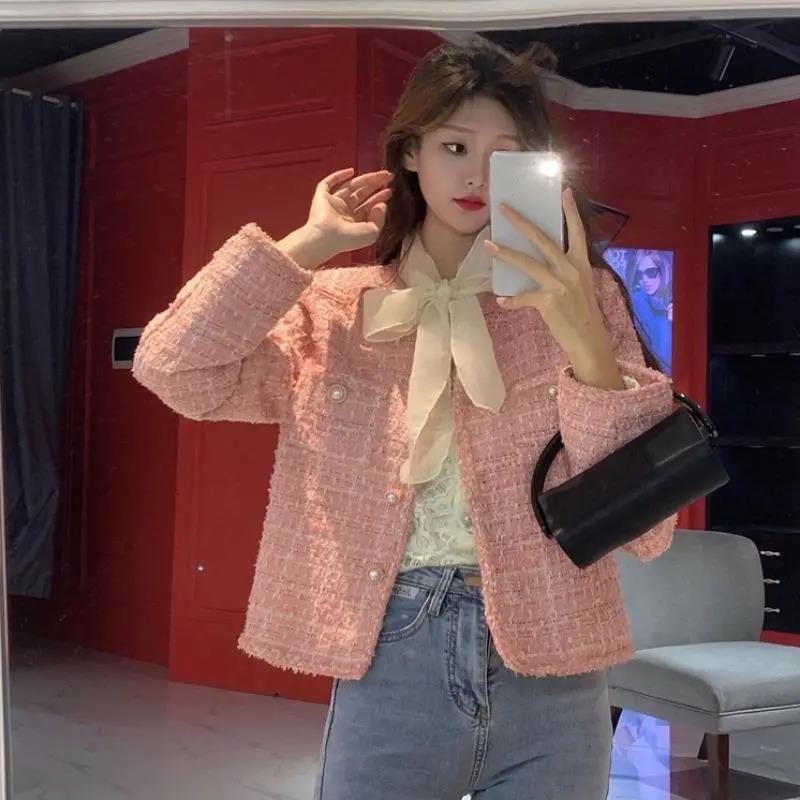 Coat High-end Sense Small Fragrance Pure Desire Women's All-match Spring and Autumn Gentle Wear Sweet and Elegant Ladies' Long-sleeved Coat