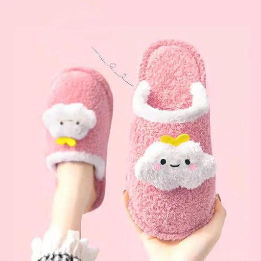 Autumn and Winter Men's and Women's Cotton Slippers Cute Plush Indoor Couple Slippers