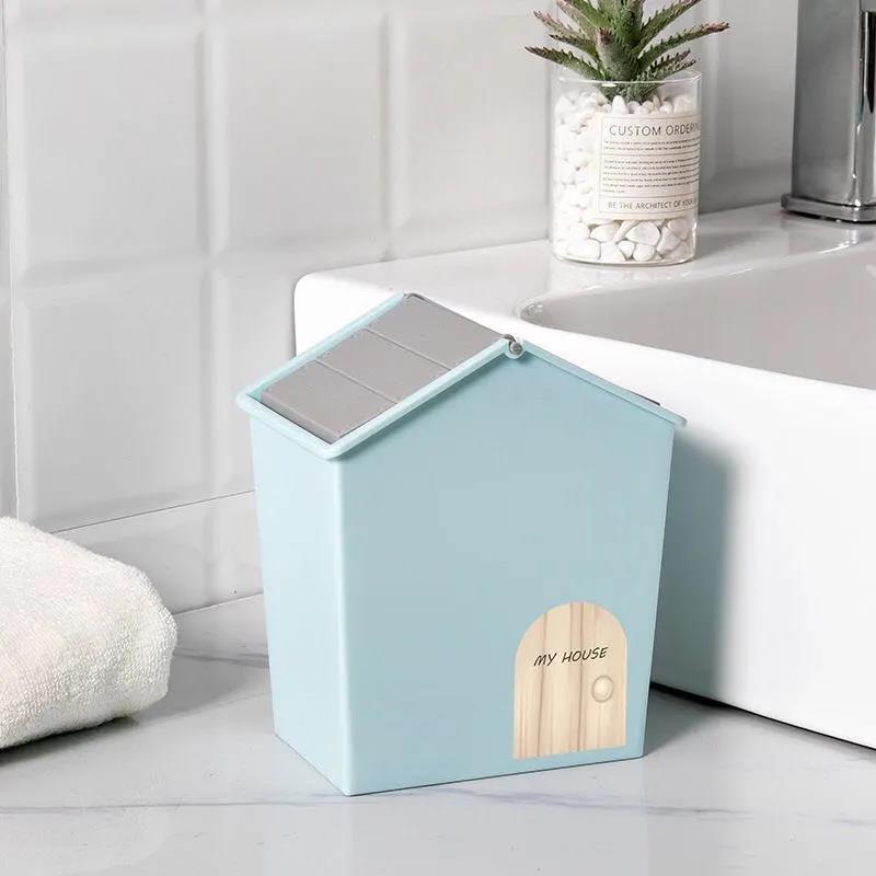 Creative Desktop Net Red Trash Can Girl Heart Mini Storage Box Table Cute Coffee Table Car Bedroom Trash Can