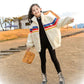 Girls' Jackets Autumn and Winter Clothes Lamb Wool Plus Velvet Thick Warm and Windproof Jacket