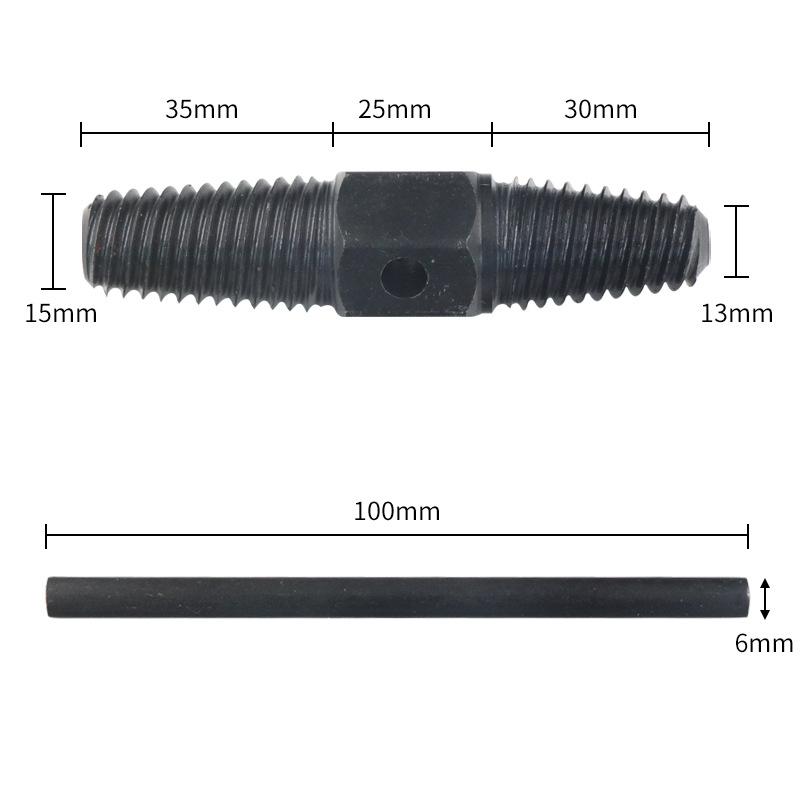 4' 6' water pipes Practical Pipe Broken Bolt Drill Bits Remover Double Head Screw Extractor