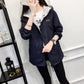 Women Spring Autumn Coat Female New Loose Wild Long-sleeved Hooded Student Windbreaker Jacket