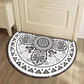 Modern and Simple European Style Semicircular Door Mat Entrance Door Mat 50*80cm Home Bedroom Entrance Carpet Mat Non-slip