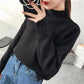 Turtleneck Sweater Women Loose Lazy Style Autumn and Winter Pullover Long-sleeved Thickened Student Bottoming Sweater