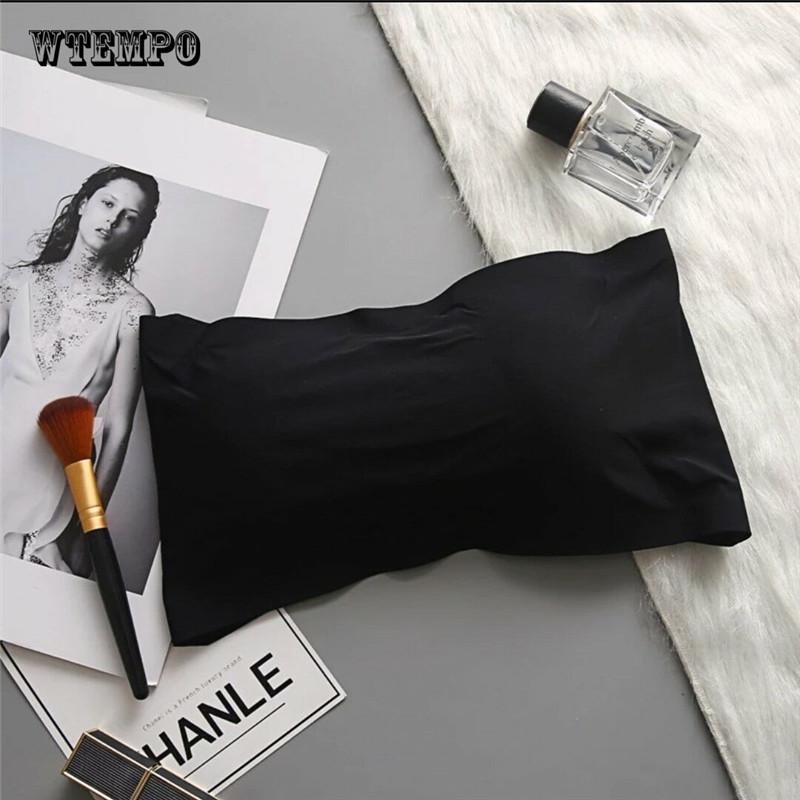 One Piece Strapless Bra Underwear Women Black White Brasier Mujer Full Cup Invisible Bras Seamless