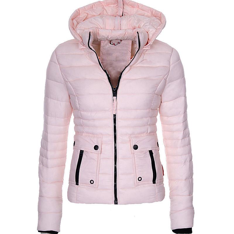 Light Down Jacket Hooded Warm Winter Jackets Solid Fashion Casual Slim fit Parkas Coat