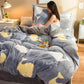 WTEMPO Luxury Bedding Set Bed Linen Fleece Cartoon Fashion Plush Bed Sheet Quilt Cover Pillowcase