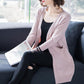 Spring and Autumn Knitted Cardigan Sweater Mid-length Loose Long-sleeved Jacket Fashion Thicker Women's Jacket