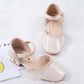 Girls Sandals Half Sandals Lace Small High-heel Fashion Tassel Single Shoes Medium   Large Children's Casual Sandals