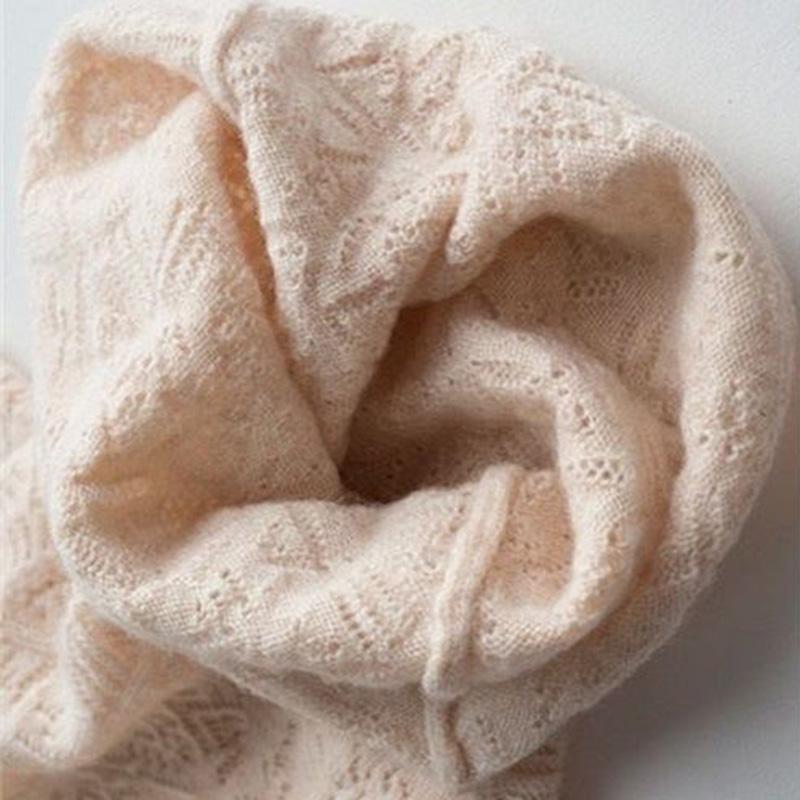 Autumn and Winter Knitted Hollow Wool Sweater Pile Pile Collar Bottoming Shirt Turtleneck Pullover  Blouse Women