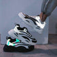 Plus Size39-44 Men Low-top Sneakers Luminous Running Basketball Shoes Breathable Lightweight Non-slip Sock Shoes Wear-resistant Deodorant Skate Shoes