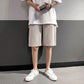 Men's Summer Casual Ice Silk Wide Leg Shorts Men's Thin Versatile Straight Pants Lightweight Breathable Comfortable Loose Five-point Pants