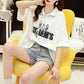 Fried Street Short Top Summer POLO Collar Large Size Loose Short Sleeve T-Shirt Ladies