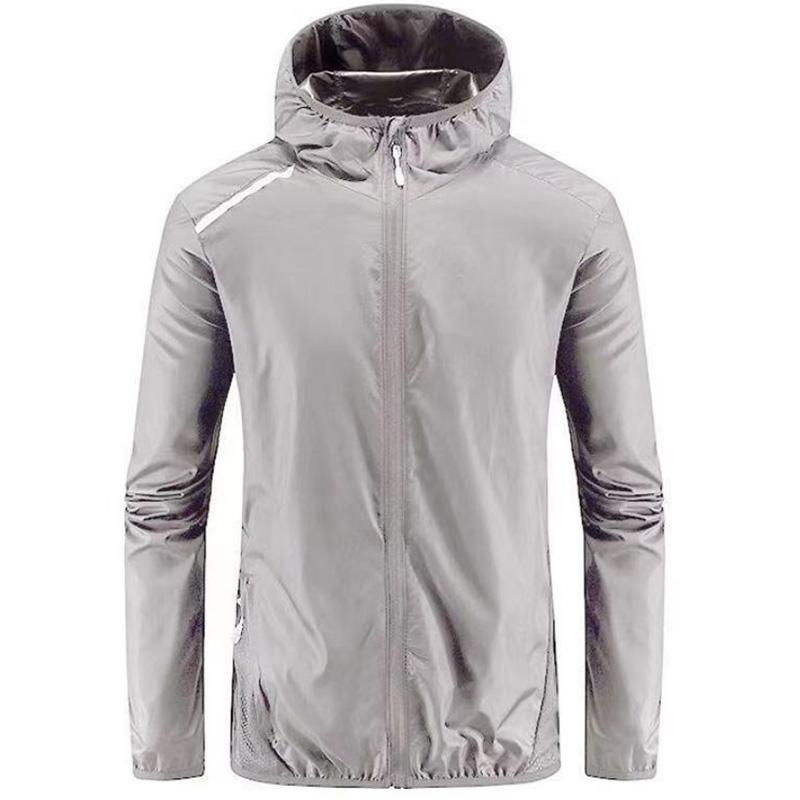 Men's Summer Ultra-thin Sun Protection Clothing Men's Hooded Jacket Jacket Fishing Sports Breathable Men's Air-conditioning Clothing