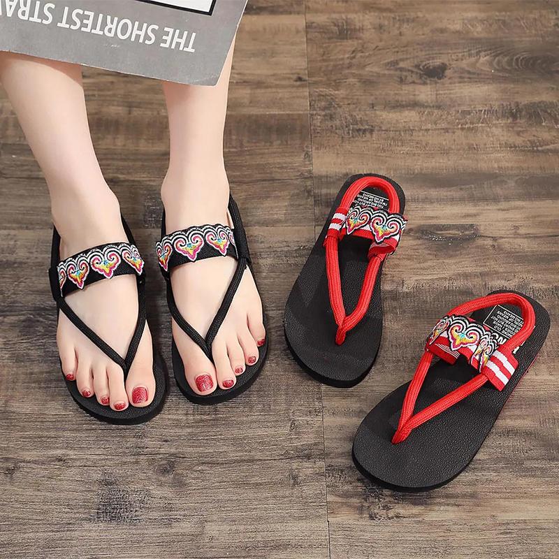 women Flip-flops Thick-soled Sandals and Slippers Ladies Summer Fashion Outer Wear Flip-flops Beach Shoes