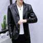 Plus Size Mens Leather Jackets Fall Winter Coat Men Faux Coats Biker Motorcycle Male Jacket Tops