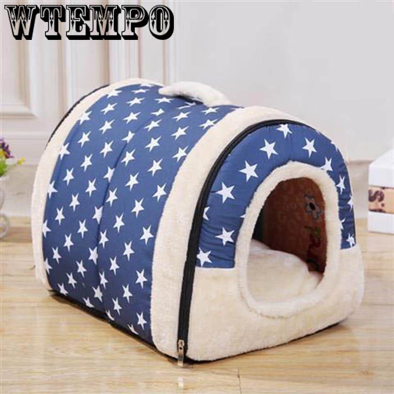 Dog House Comfortable Print Stars Kennel Mat For Pet Puppy Top Quality Foldable Cat Sleeping Bed