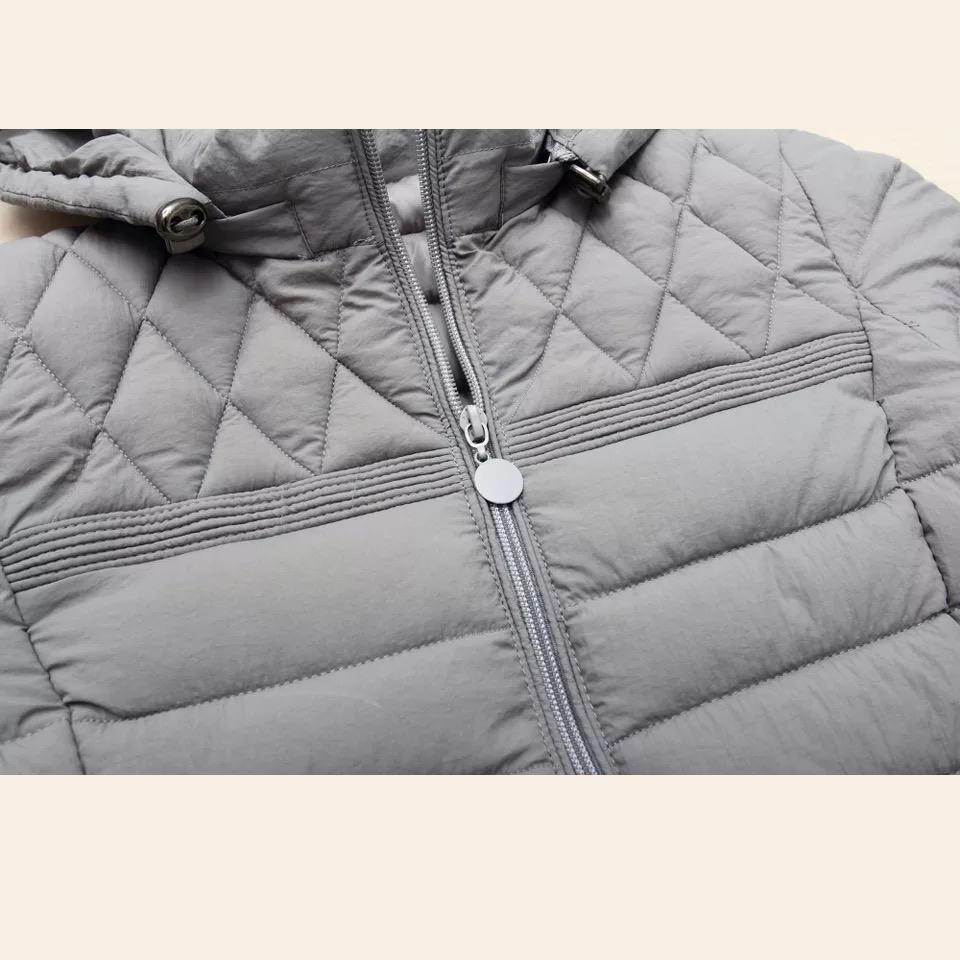 Women Autumn Winter Medium Long Coat Thicken Warm Hooded Jackets Cotton Padded Puffer Jacket Overcoat Slim Mid-length Windproof Parkas