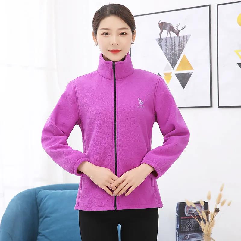 Winter Ladies Stand-collar Fleece Jacket Fashion Casual Thick Warm Short Cardigan Jacket Suitable for Women