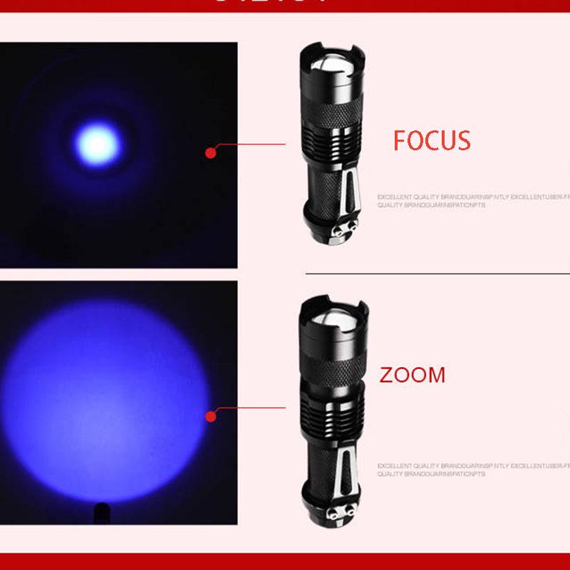 Fluorescent Agent Detection 365nm Ultraviolet Rays Cosmetics Anti-counterfeiting Pen Purple Flashlight Detection Fluorescent Agent Without Lighting