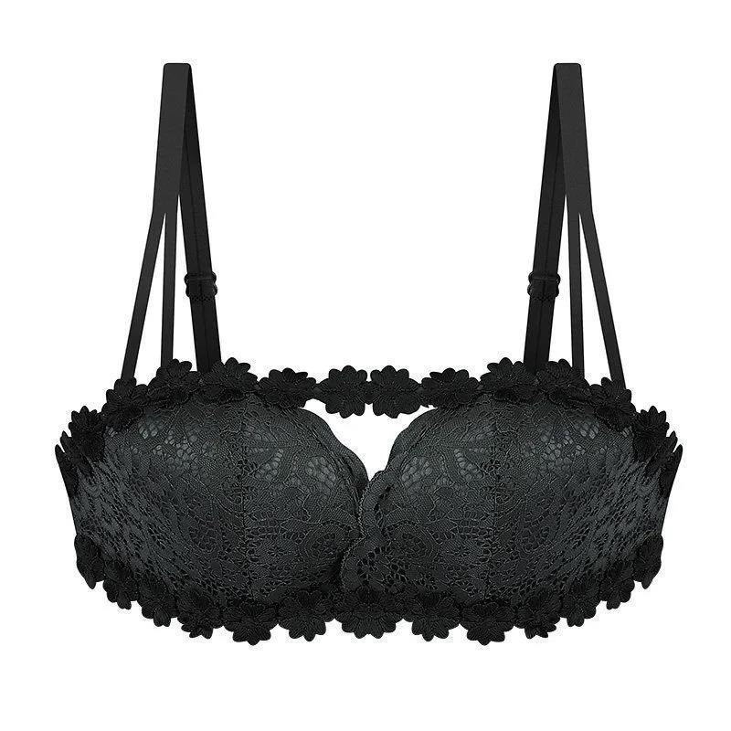Sexy Lace Lace Push Up Support No Steel Ring Adjustable Adjustable Women's Lingerie Bra