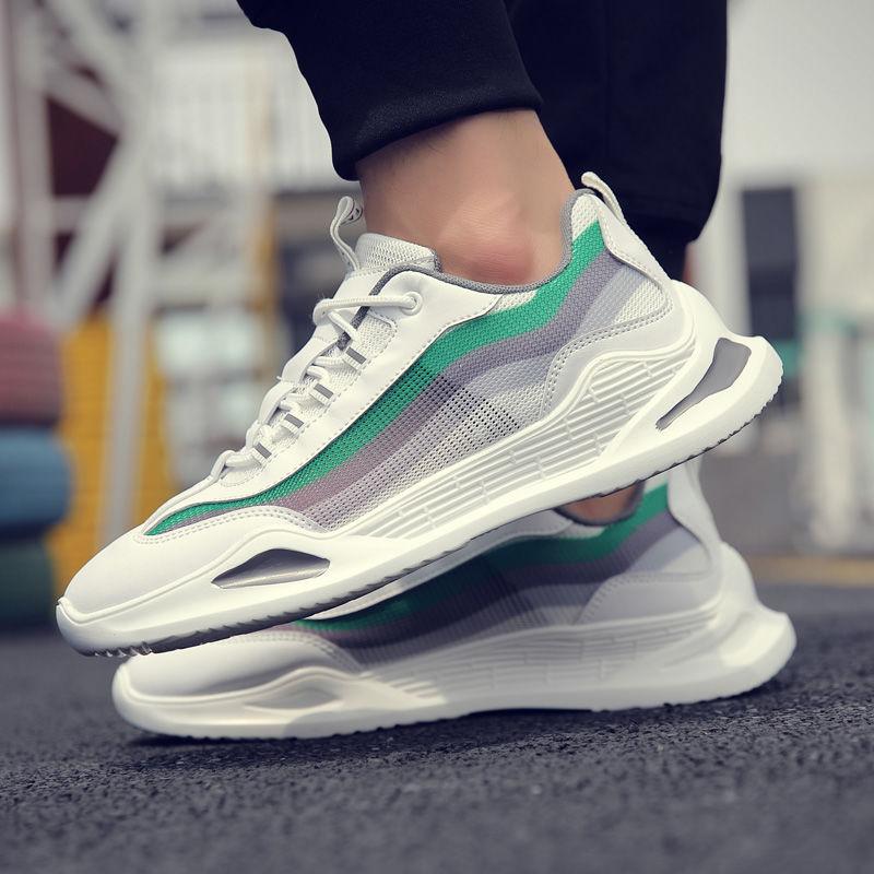 Mesh Men Shoes Breathable White Mens Sneakers Trendy Lace-Up Lightweight Black Walking Big Size Man Shoes