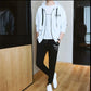 Spring and Autumn Men's Sweatshirt Set Korean Slim Jacket Hooded Sportswear Clothes + Pants
