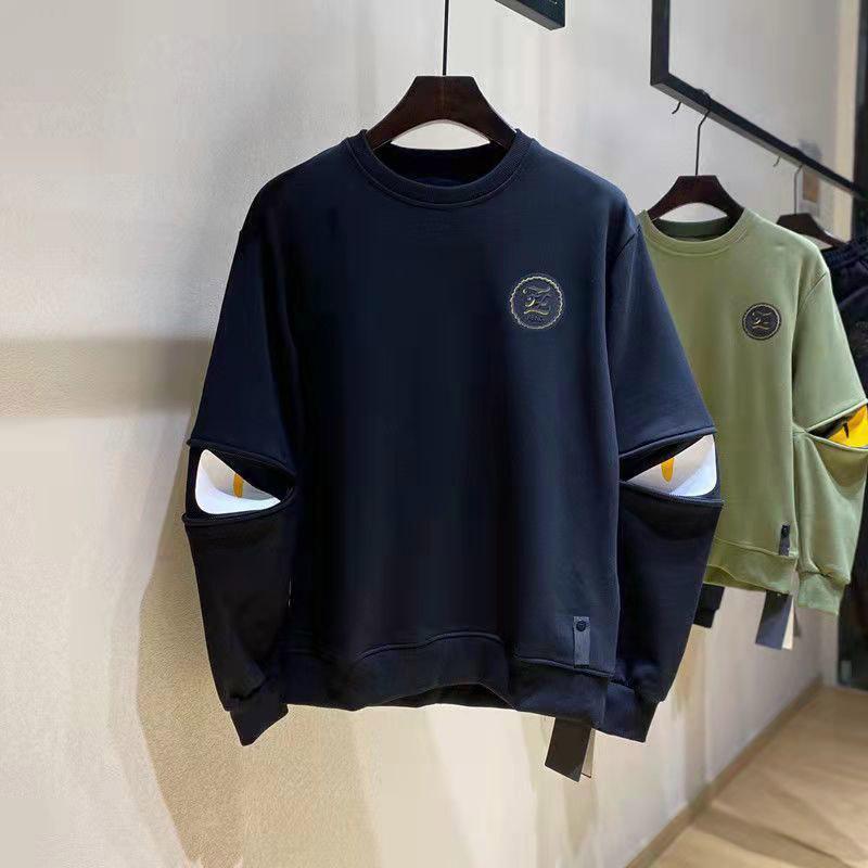 Sweater Men's Trendy Ins Europe and The United States Hip-hop Style Autumn and Winter Men's Loose Long-sleeved All-match Round Neck T-shirt