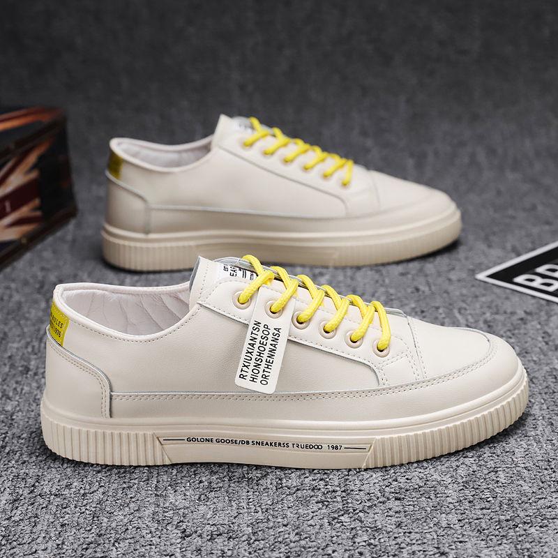 Student casual white shoes men's fashion flat-bottom shoes Sports wild shoes boys casual shoes wild
