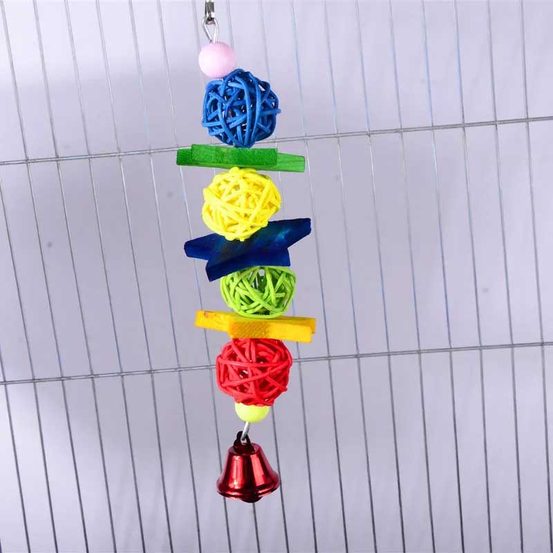7 Packs Bird Toys Parrot Swing Toys Chewing Hanging Bell Cockatiel  Toy Set