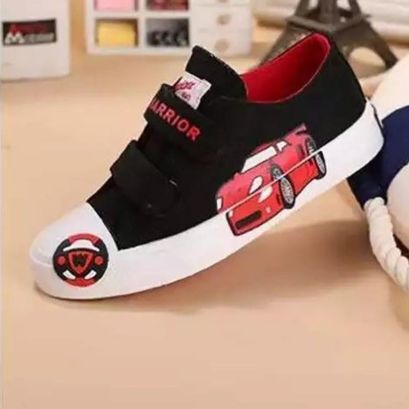 Spring and Autumn Children's Canvas Shoes Running Shoes for Boys and Girls Velcro Sneakers Student Board Shoes