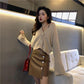White Early Autumn Blouse Lazy Long-sleeved V-neck Loose Sweater Short Wild Knitted Cardigan Women