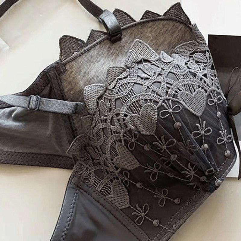 Lace No Steel Ring Small Breast Gathered Anti-sagging Top Support Adjustable Women's Underwear Bra