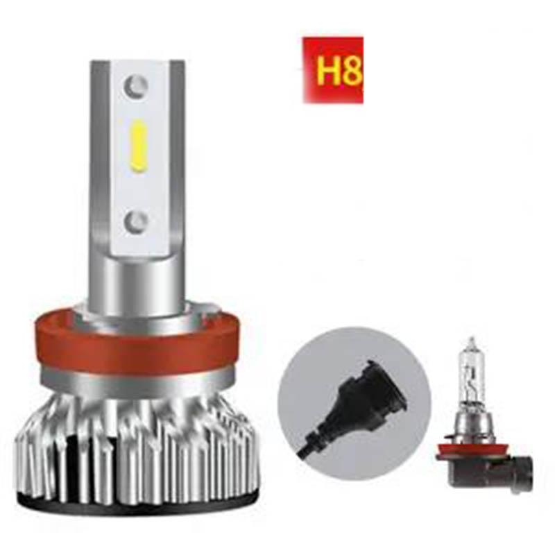 Car Front Big Bulb LED H1 H3 H4 H7 H8 H9 H11 12V24V High Beam Low Beam Brightening Direct Replacement Bulb 300W Super Bright