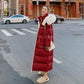 Fluffy Big Fur Collar Hooded Stand-up Collar Loose Down Padded Jacket Women's Winter Padded Jacket Thickened Warm Women's Jacket